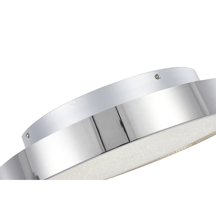 Bethel 16" Chrome LED Flush Mount with Acrylic Beaded Diffuser