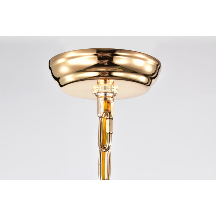Lucilia 18" Polished Copper and Crystal Chandelier