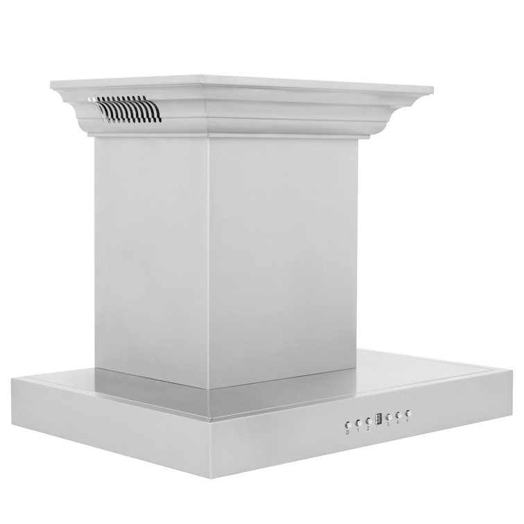 24" Stainless Steel Wall Mount Range Hood with Bluetooth Speakers