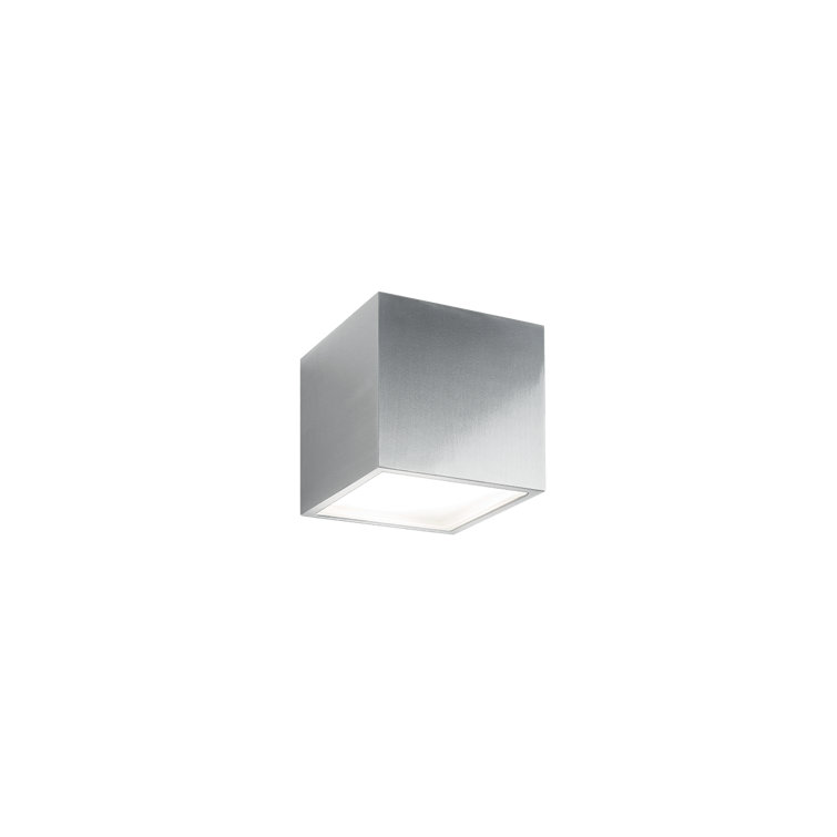White Silk Screened Glass LED Wall Sconce