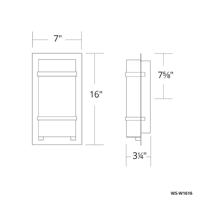 Phantom 21'' Stainless Steel LED Indoor/Outdoor Wall Light