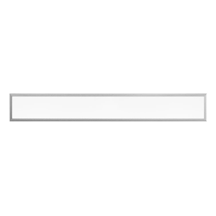 Sleek Brushed Aluminum LED Vanity Light with Dimmable White Silk Screened Glass