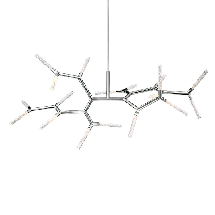 Kryptonite Polished Nickel 18-Light LED Sputnik Chandelier