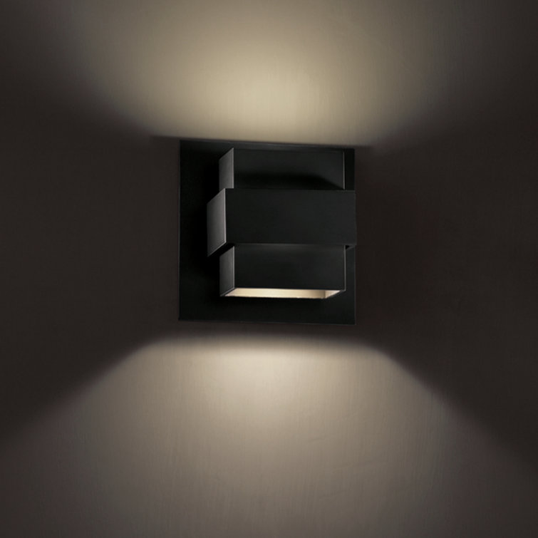 Pandora Black 7 Inch LED Outdoor Wall Light