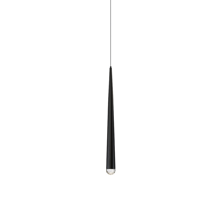 Cascade Aged Brass and Crystal LED Indoor/Outdoor Pendant Light