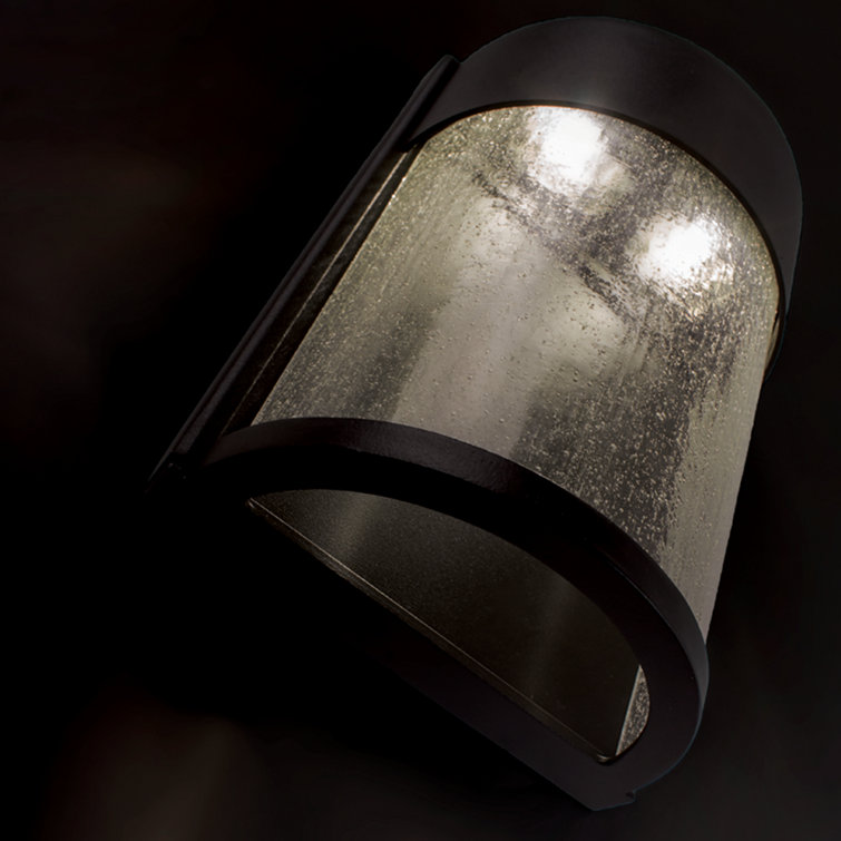 City Rain Bronze LED Sconce 8" Weather-Resistant Wall Light