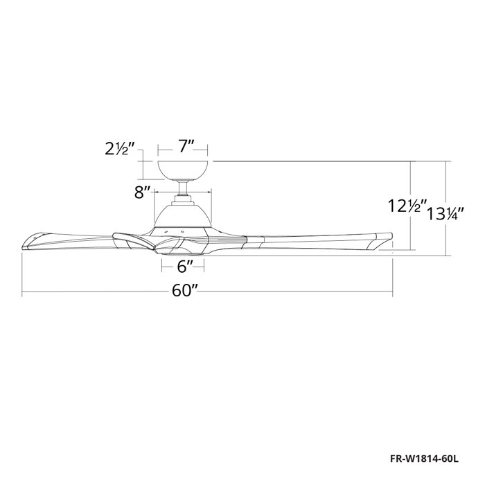 Woody 60" Matte Black and Distressed Koa Smart Ceiling Fan with LED Light