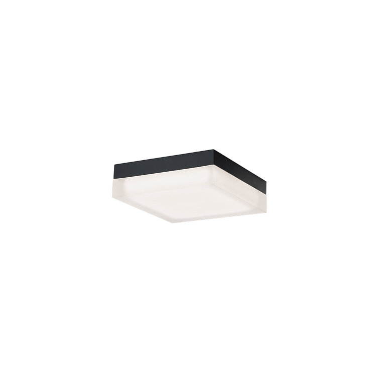 Matrix Black Glass 9" LED Modern Flush Mount