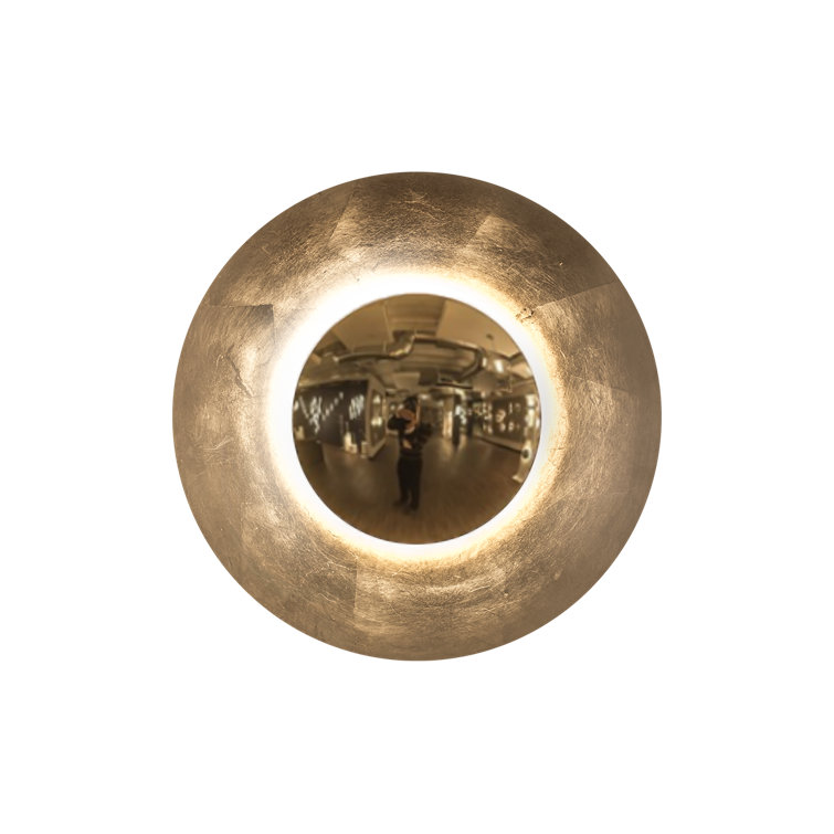 Gold Leaf 18" Dimmable LED Wall Sconce with White Diffuser