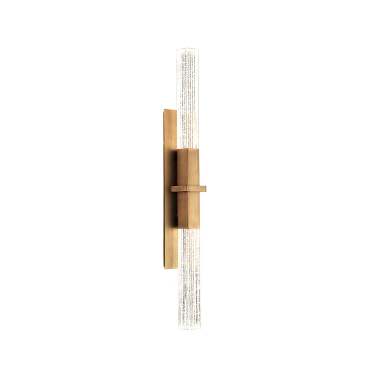 Cinema Luxe Aged Brass 2-Light LED Outdoor Wall Sconce