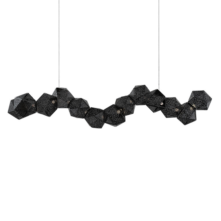 Modern Black LED Geometric Island Pendant Light