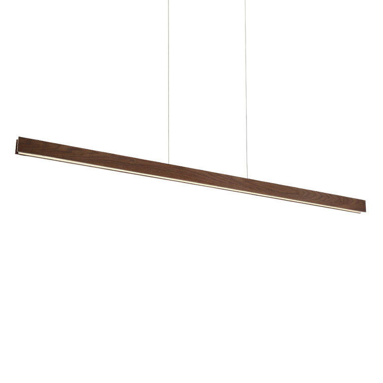 Drift Dark Walnut Tempered Glass LED Pendant Light