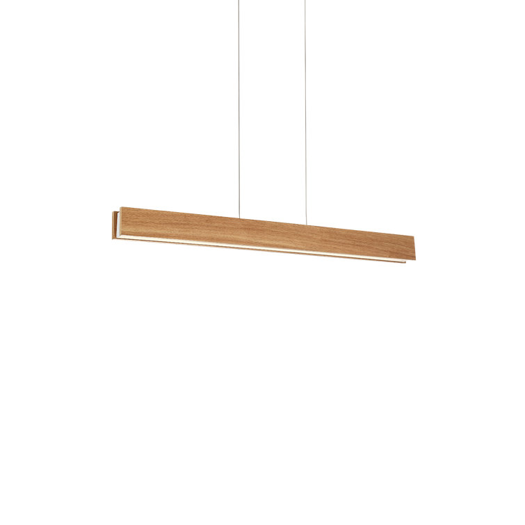 Walnut Glass LED Linear Pendant Light