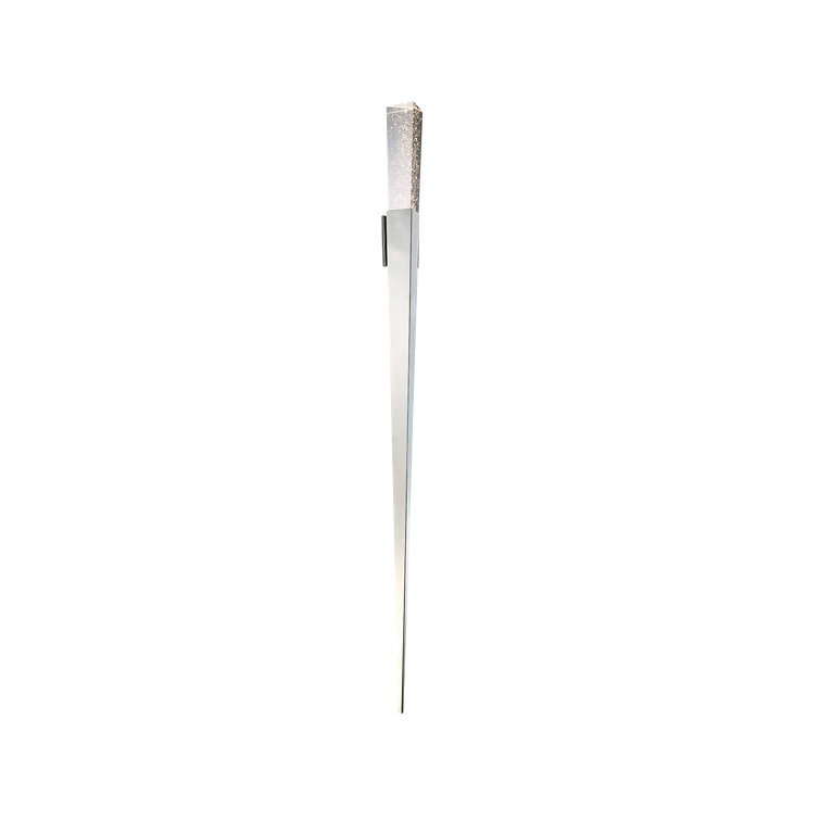 Elessar 70" Polished Nickel LED Wall Sconce with Clear Seeded Glass