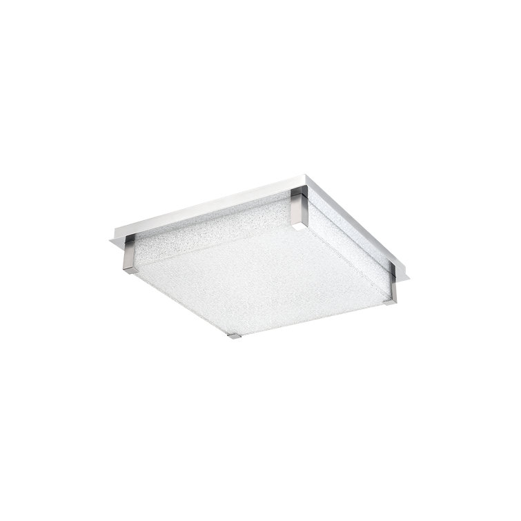 Chrome Glass LED Indoor/Outdoor Flush Mount Light