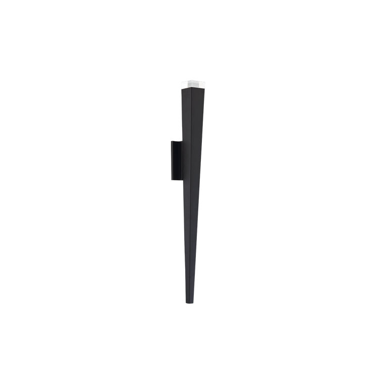 Black LED Wall Sconce with Clear Crystal Shade