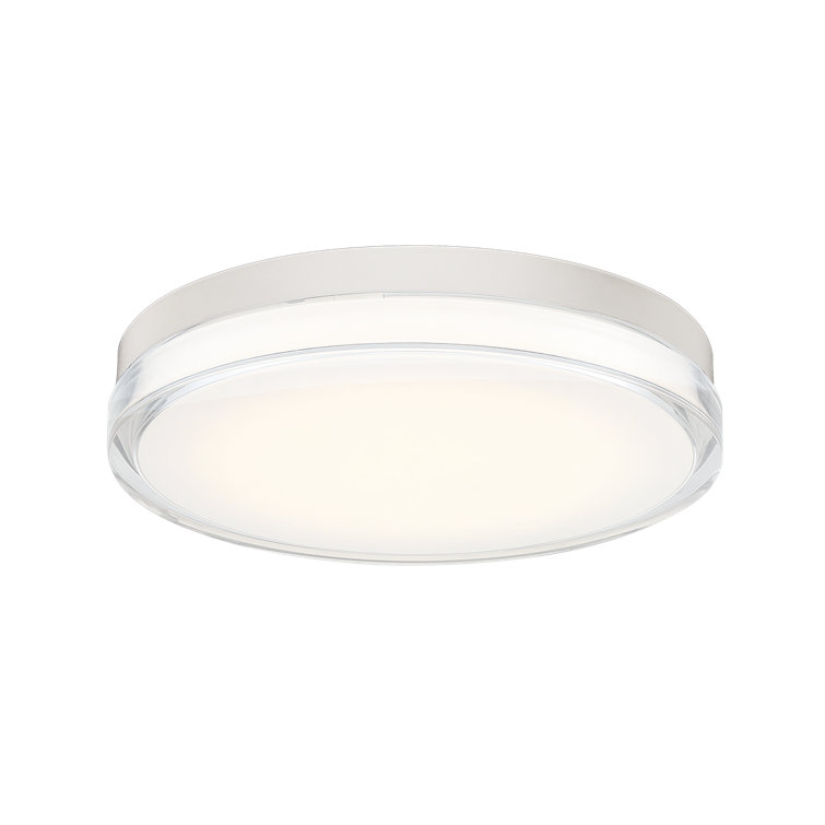 Pi Modern Black Aluminum LED Outdoor Flush Mount, 6.25"x2.5"