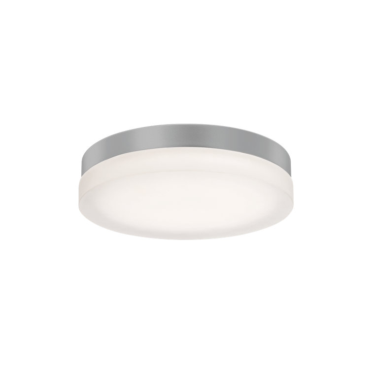 Circa 11" Titanium LED Flush Mount with Etched Opal Glass