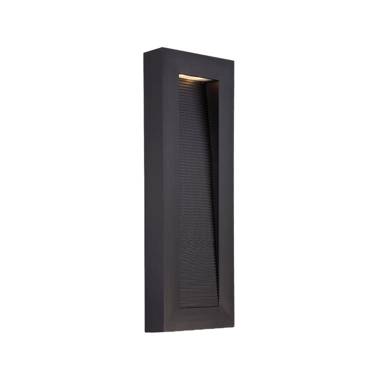 Urban Black Aluminum 2-Light LED Outdoor Wall Sconce with White Diffuser