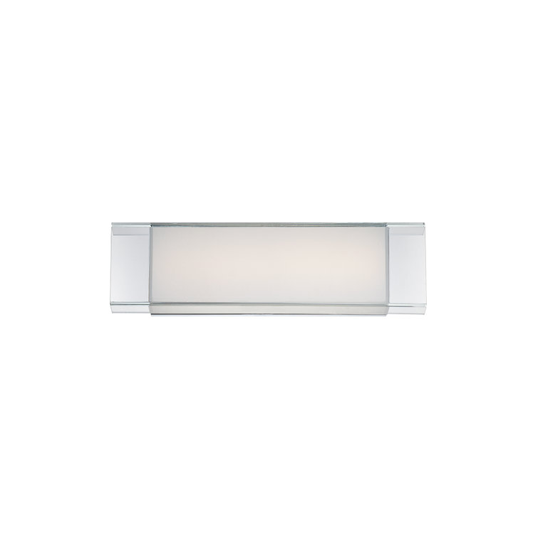 Sleek Chrome LED Vanity Light Bar with Clear Glass