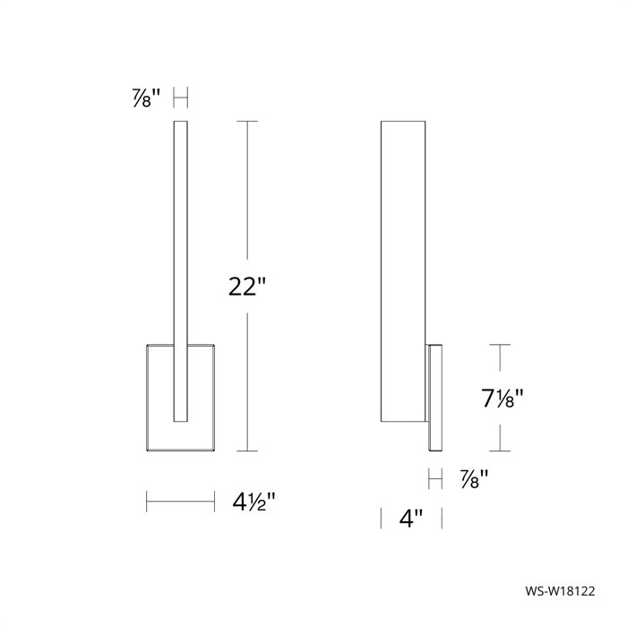 Black Dimmable LED Wall Sconce with Angular Design