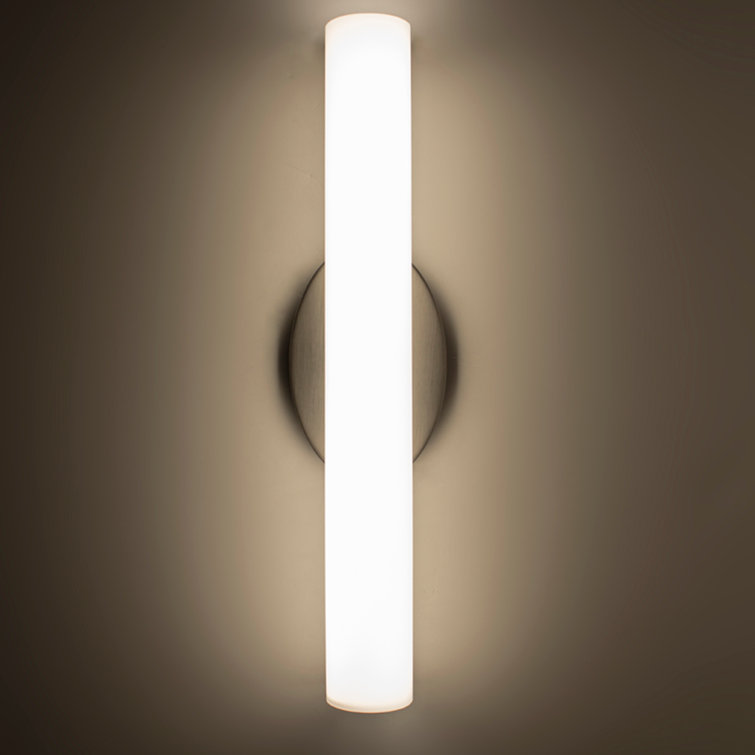 Loft 18" Brushed Nickel Dimmable LED Bath Bar with Opal Glass