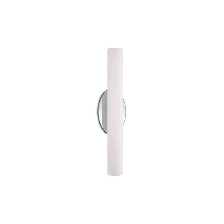 Loft 18" Chrome LED Bath Bar with Mouth Blown Opal Glass