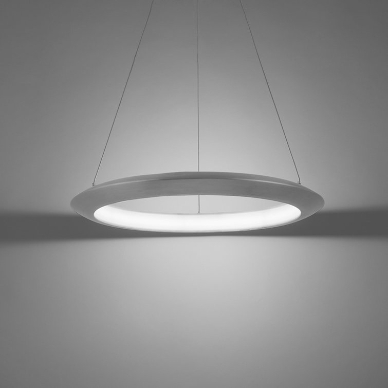 Brushed Aluminum 48'' Round LED Pendant Light