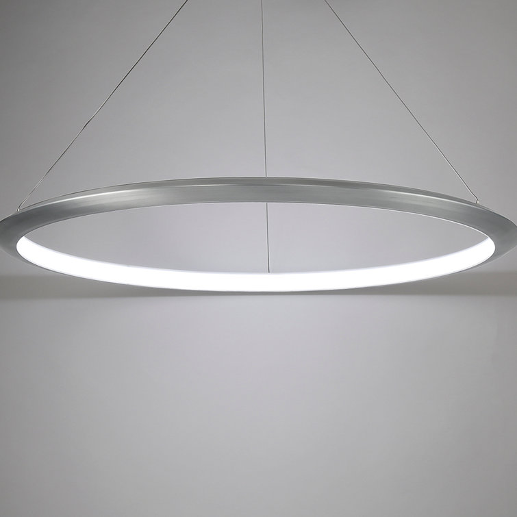 Brushed Aluminum 48'' Round LED Pendant Light