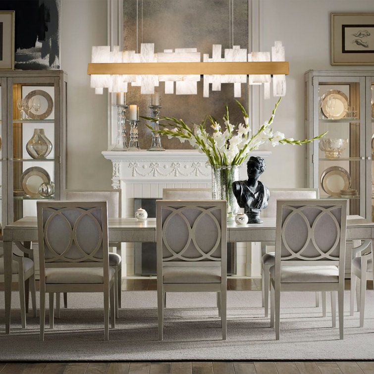 Aged Brass and Alabaster 20" LED Chandelier