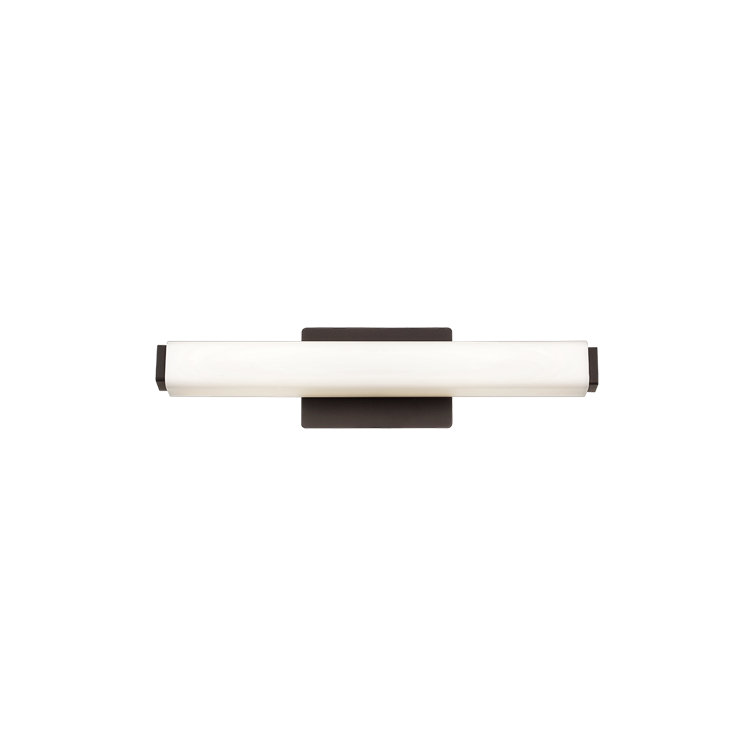 Bronze LED Vanity Light with Opal Glass Shade