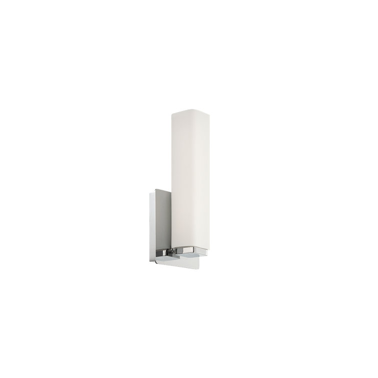 Elegant Brushed Nickel LED Wall Sconce with Opal Glass