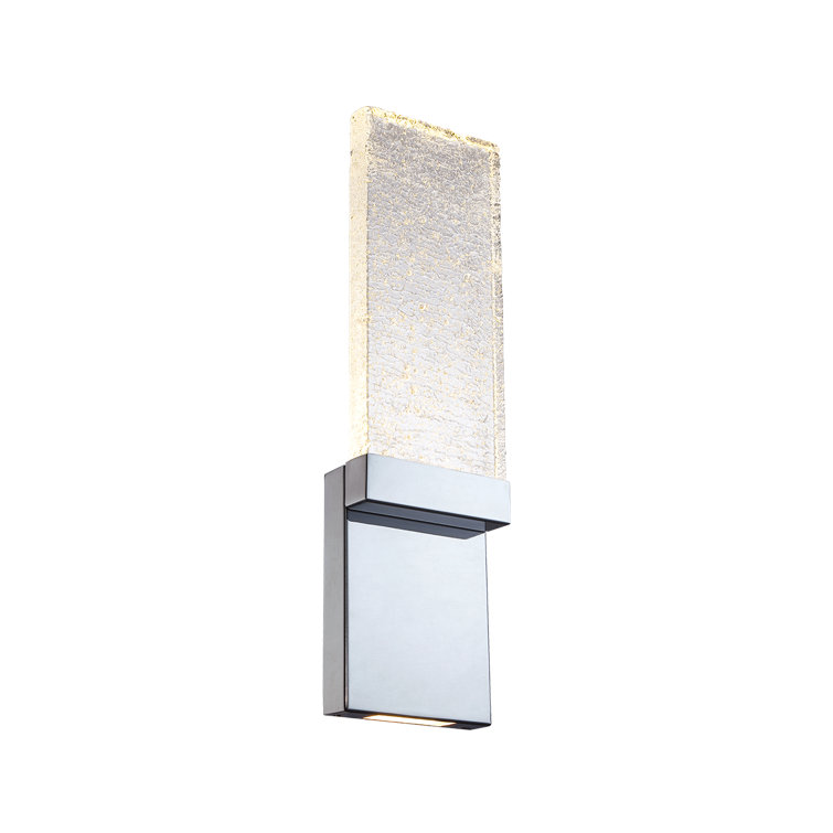 Chrome Clear Glass Dimmable LED Wall Sconce