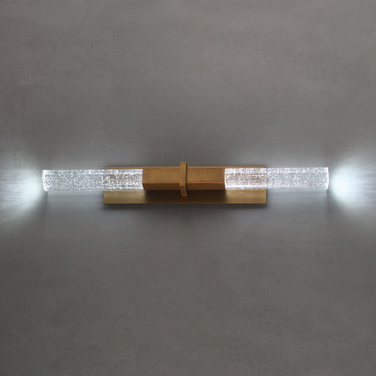 Cinema Luxe Aged Brass 2-Light LED Outdoor Wall Sconce