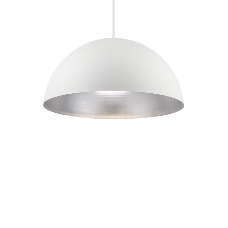 Elysian 23'' Silver Leaf LED Pendant with Mouth-Blown Opal Glass
