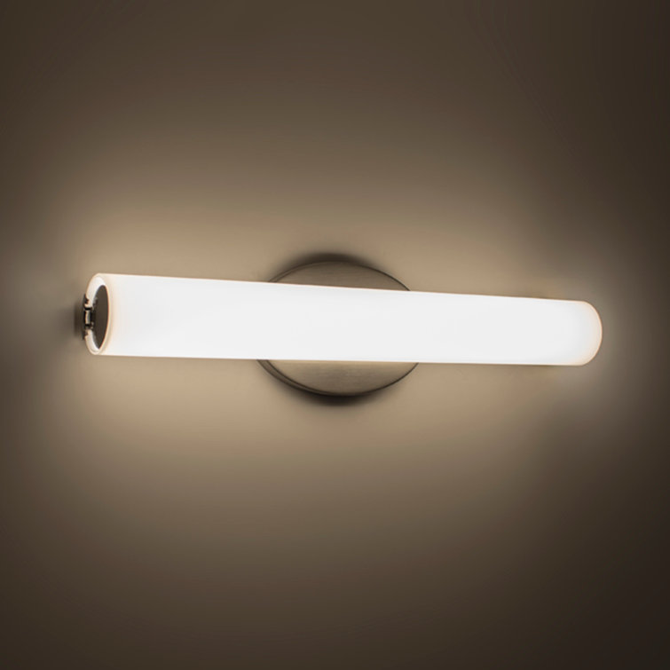 Loft 18" Brushed Nickel Dimmable LED Bath Bar with Opal Glass