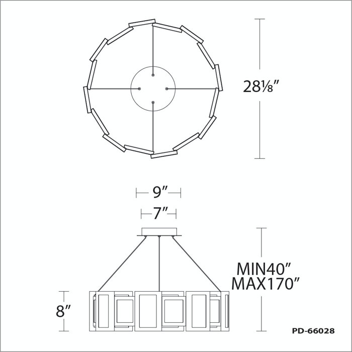 Aged Brass Crystal Fury 16-Light LED Drum Chandelier