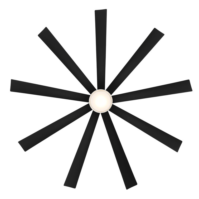 Wynd XL 72" Matte Black Smart Ceiling Fan with LED Light and Remote