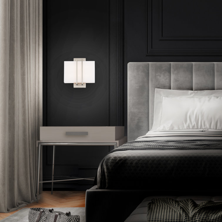 Downton Nickel LED Sconce with Dimmable Light, 11"