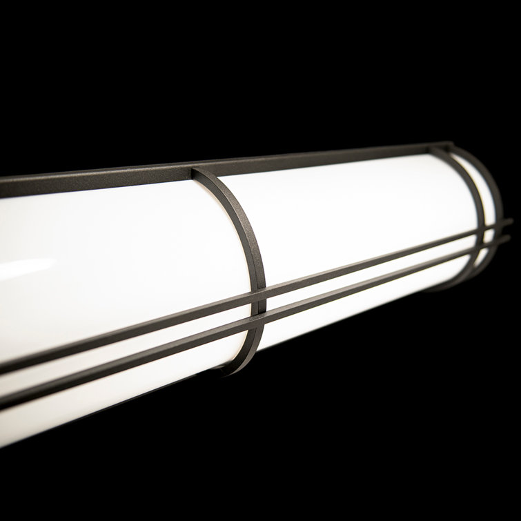 Art Deco Inspired 27'' Black LED Outdoor Wall Sconce