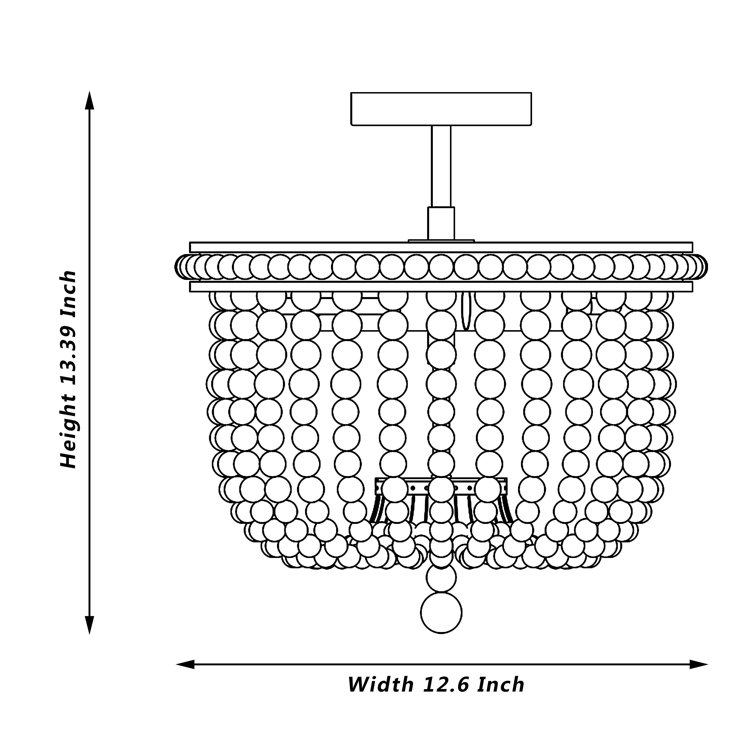 White and Gold Modern Vanity Flush Mount Light