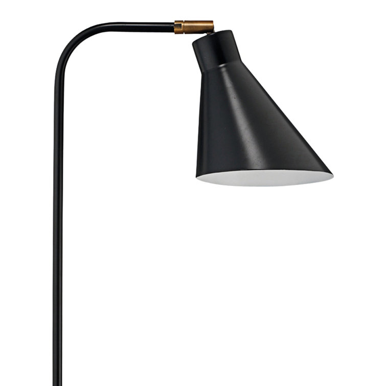 Adjustable Black Iron Desk Lamp with Marble Base