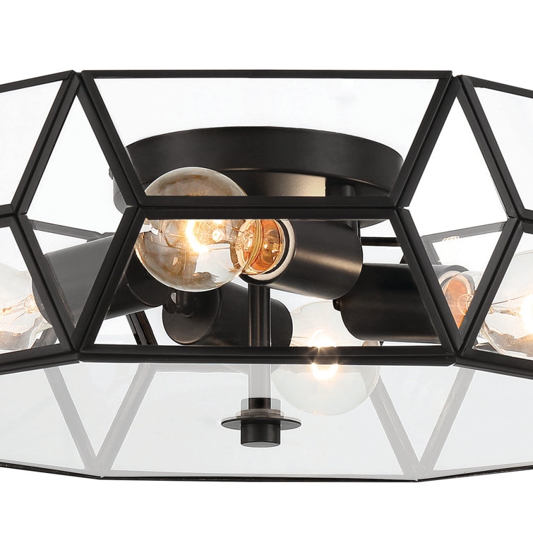 18.11" Black Glass LED Vanity Light Fixture