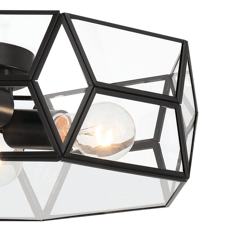 18.11" Black Glass LED Vanity Light Fixture