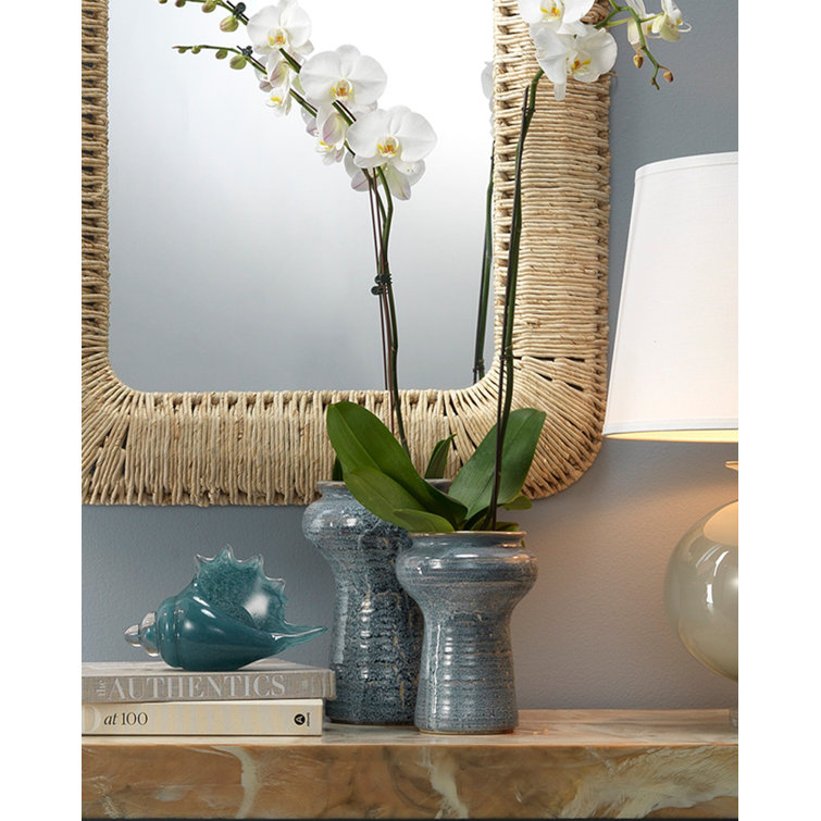 Oceanic Blue Ceramic Table Vase Set