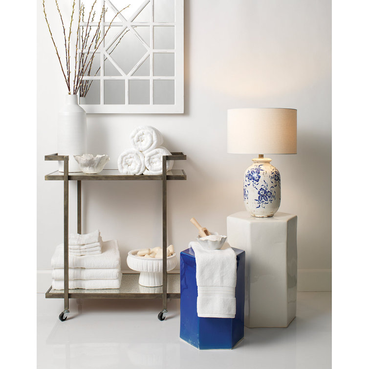 Hexagon Porto Drum Side Table in Taupe Ceramic