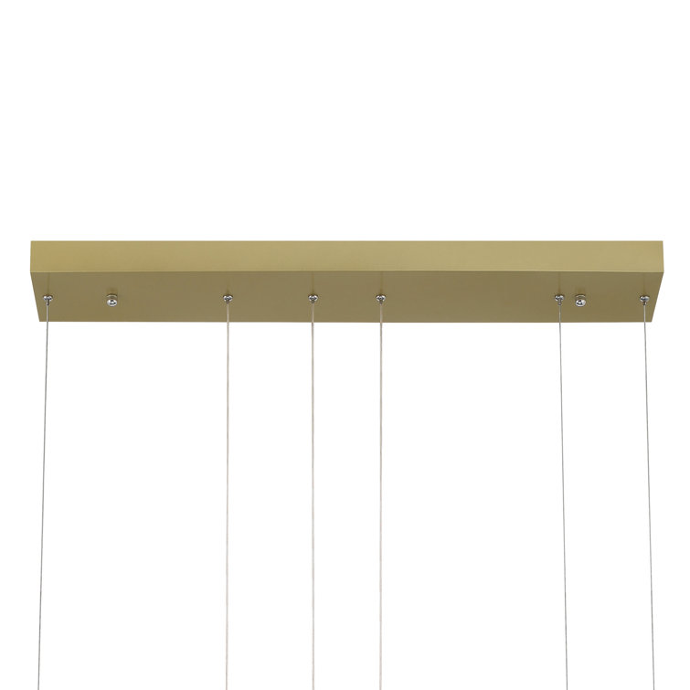 Modern Artistic 3-Tier Gold LED Chandelier with Adjustable Suspension