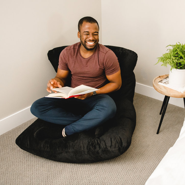 Roma Black Smartmax Bean Bag Chair with Removable Cover