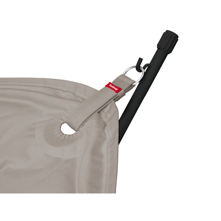 Gray Taupe Olefin Double Hammock with Metal Stand