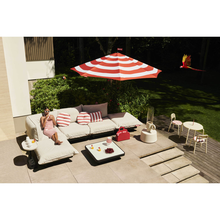 Minimalist Thunder Gray Modular Outdoor Sofa with UV-Resistant Cushions